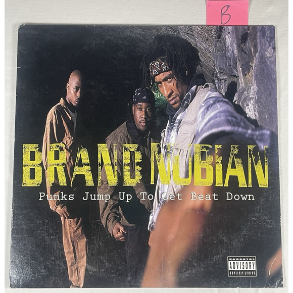 Brand Nubian Vinyl Punks Jump Up To Get Beat Down 12" Maxi Single 1992 Hip Hop - Picture 1 of 11